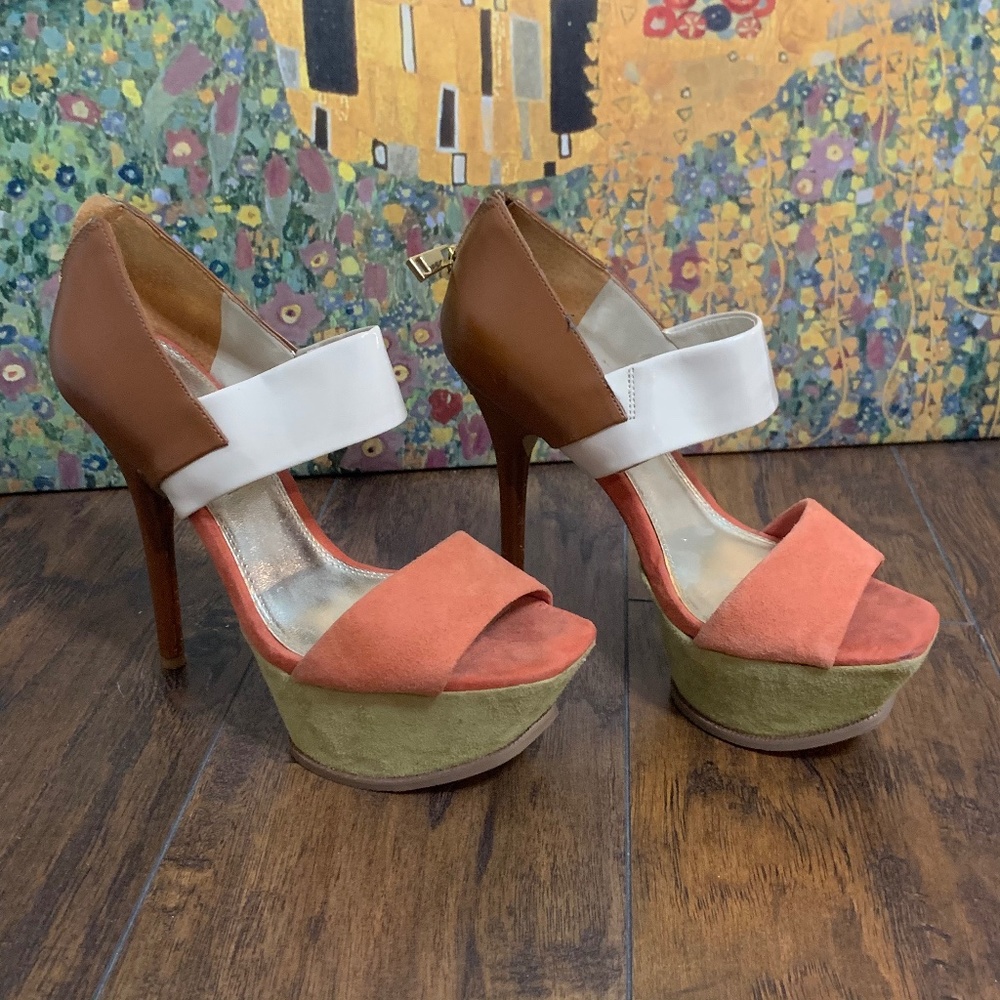 Multicolored leather Platform Sandals from Bakers.